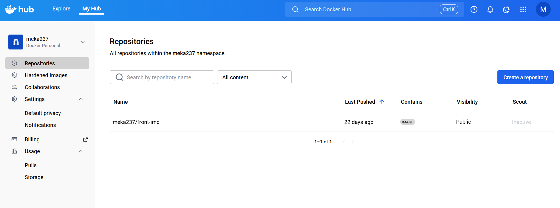 Docker Hub – Öffentliches Image Repository