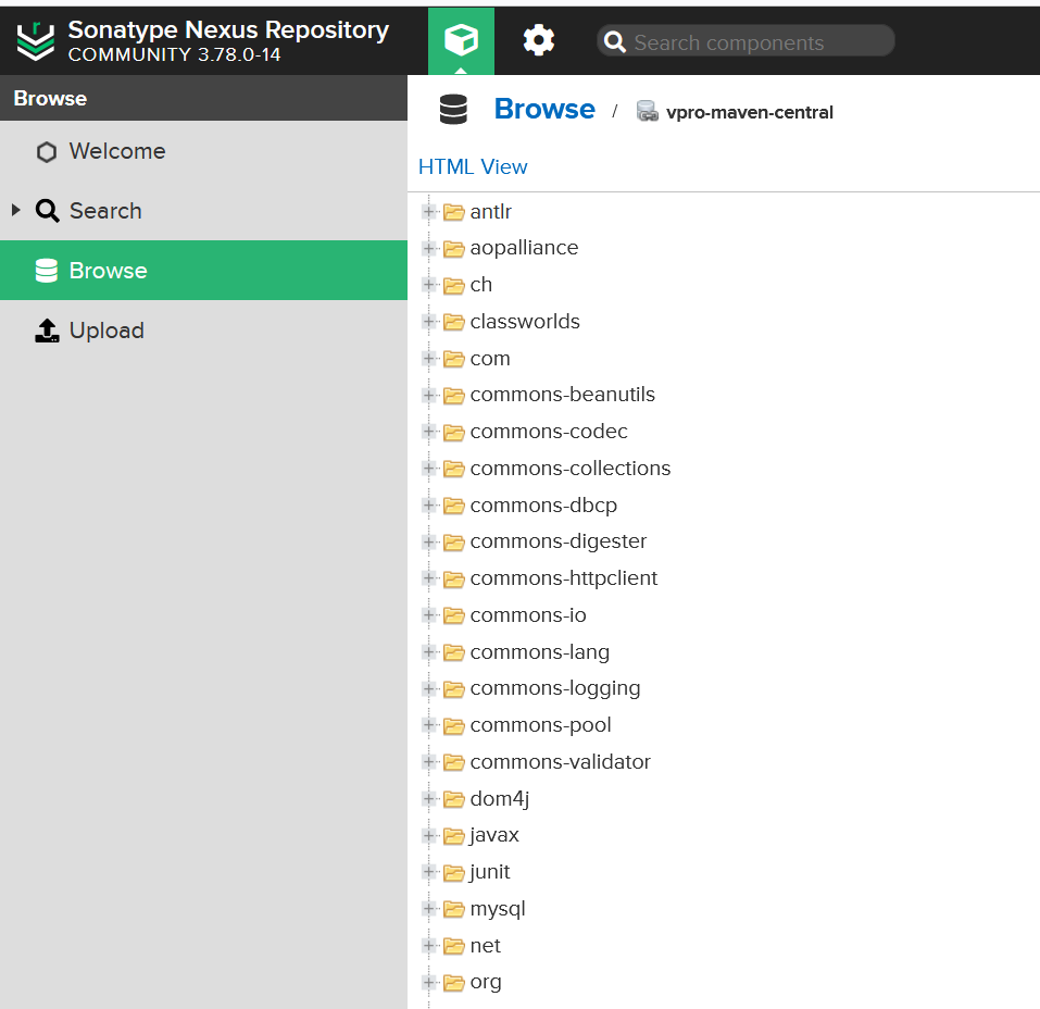 Nexus Repository - gecachte Maven Dependencies